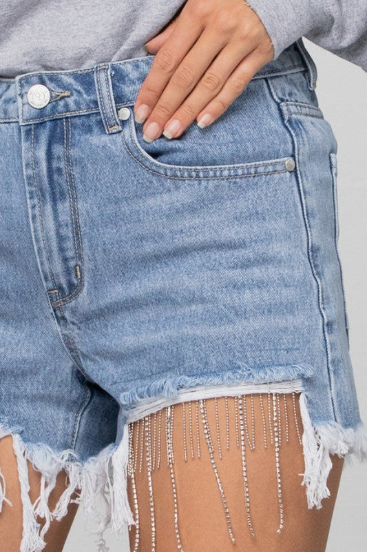 Willows Rhinestone Denim Shorts