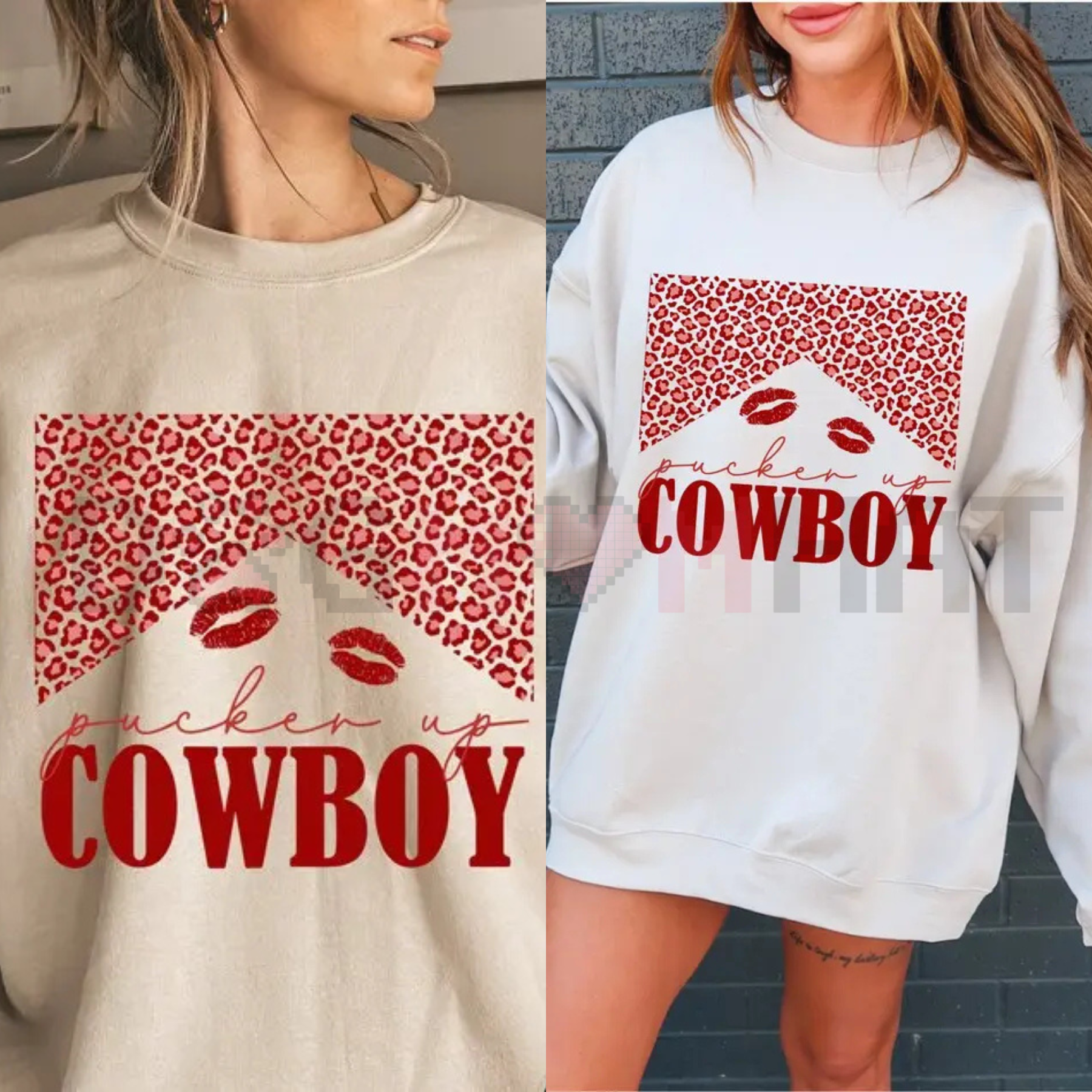 "Howdy Valentine" Western Boots Sweatshirt