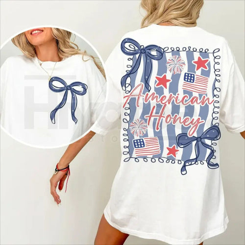 "American Honey" – Coquette 4th of July Girly Vintage USA Top
