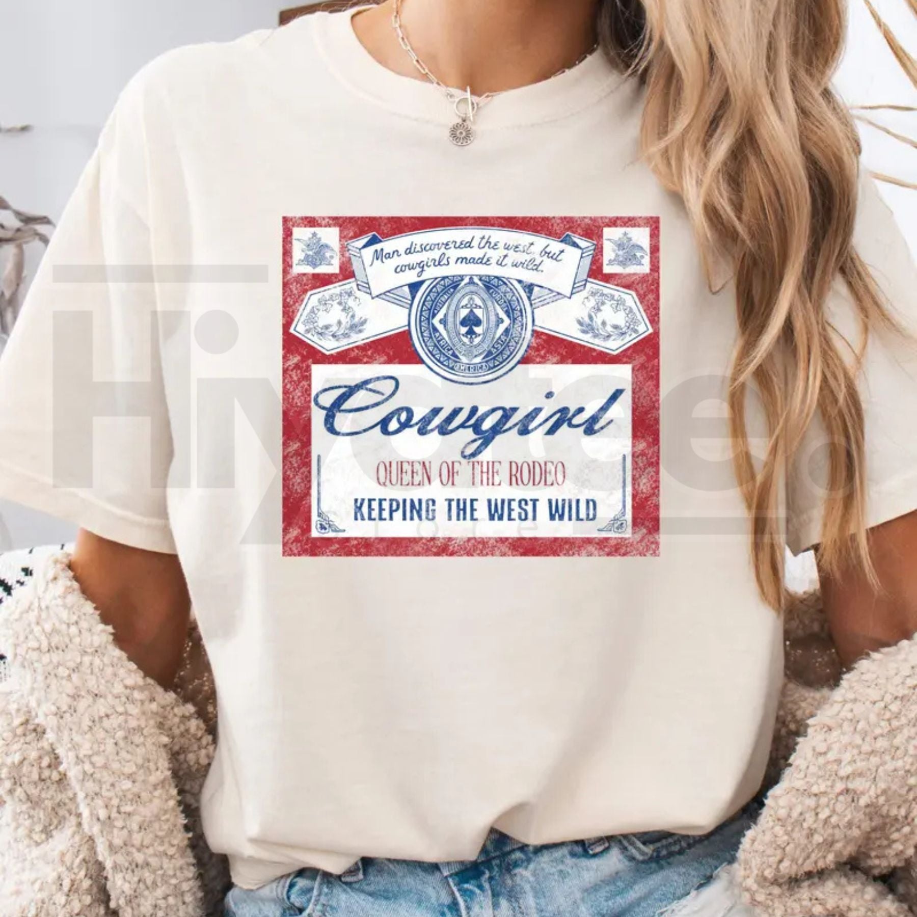"Queen Of The Rodeo" – Vintage Western Aesthetic Graphic Top