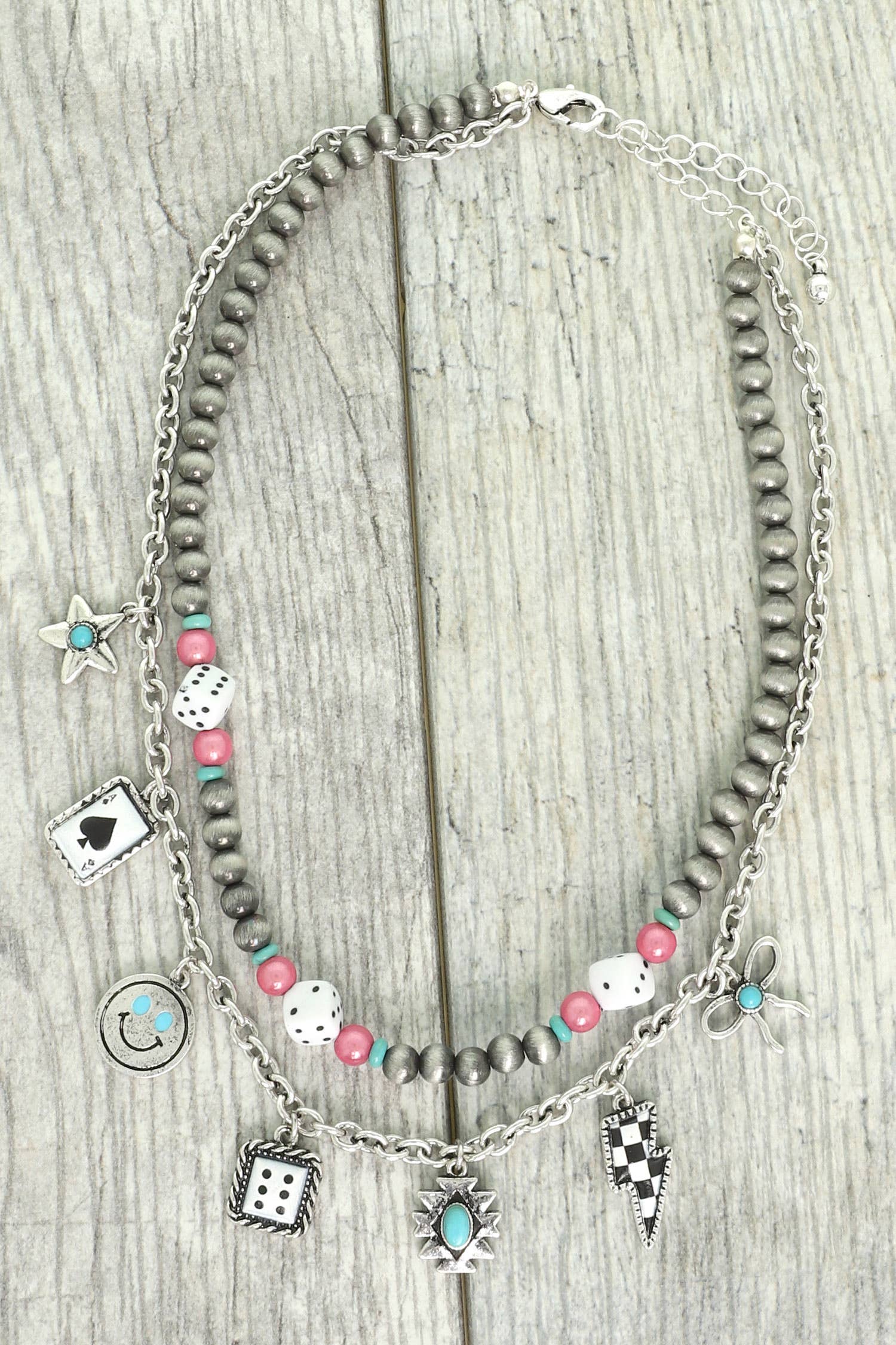 Western Gambling Multi-Charm Necklace