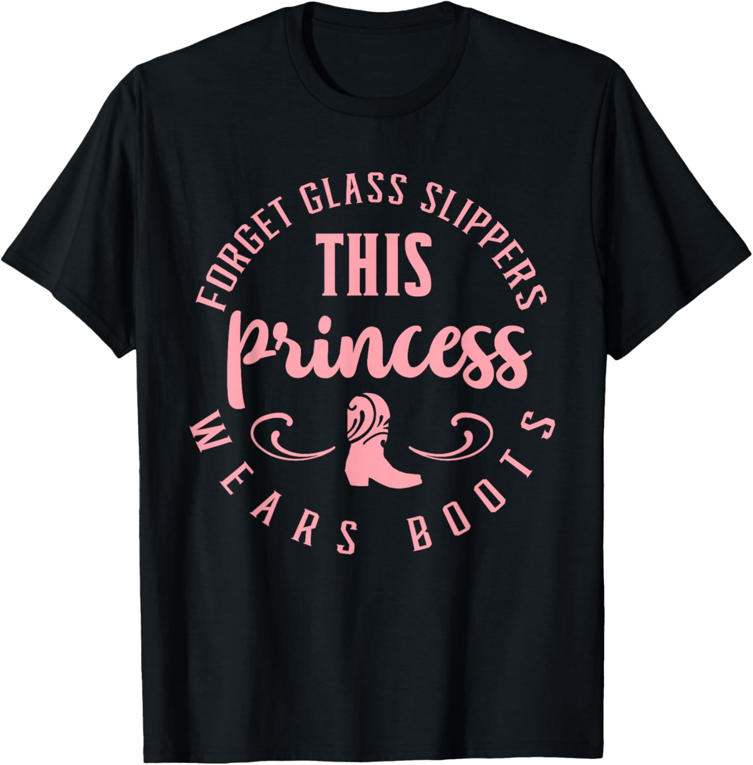 Princess Cowboy Boots Western Cowgirl Girls Gift T-Shirt