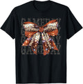 Game Day Football Bling Bling Football Lover Coquette Bow T-Shirt