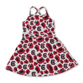 Straps leopard C kids girls team athletic dresses
