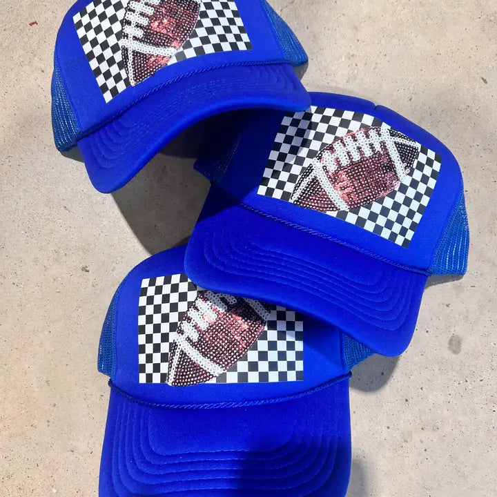 Retro Sequin Football Trucker