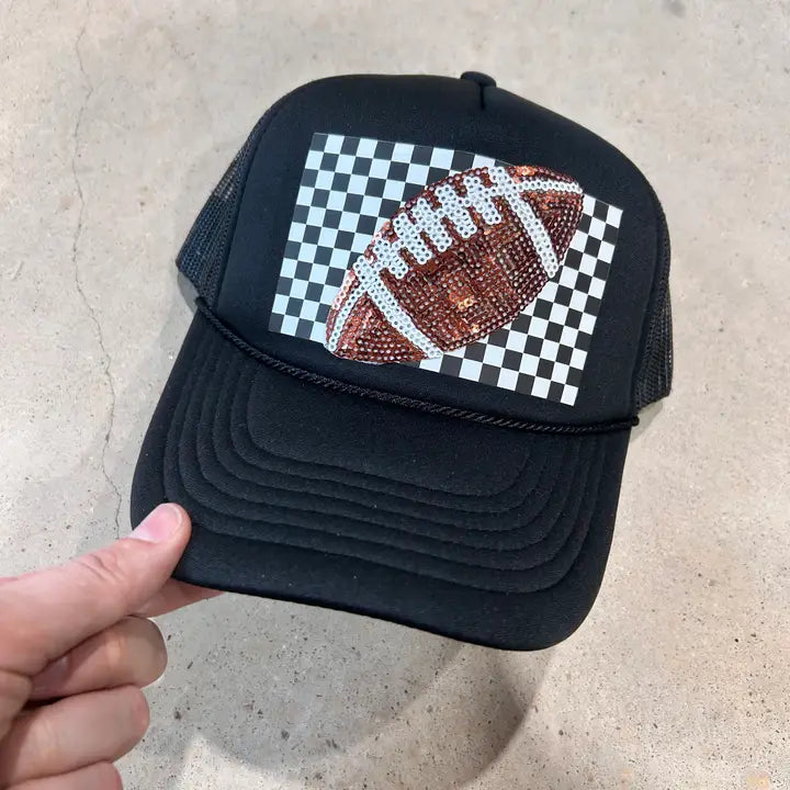 Retro Sequin Football Trucker