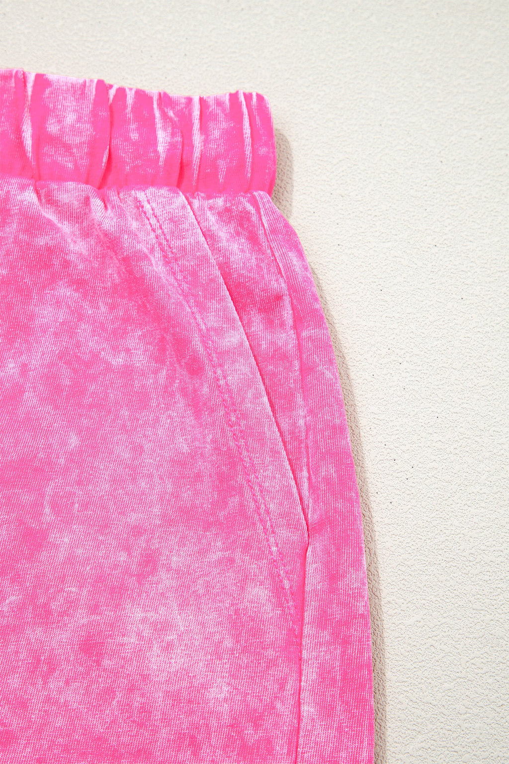 Mineral Wash Top & Drawstring Shorts Set