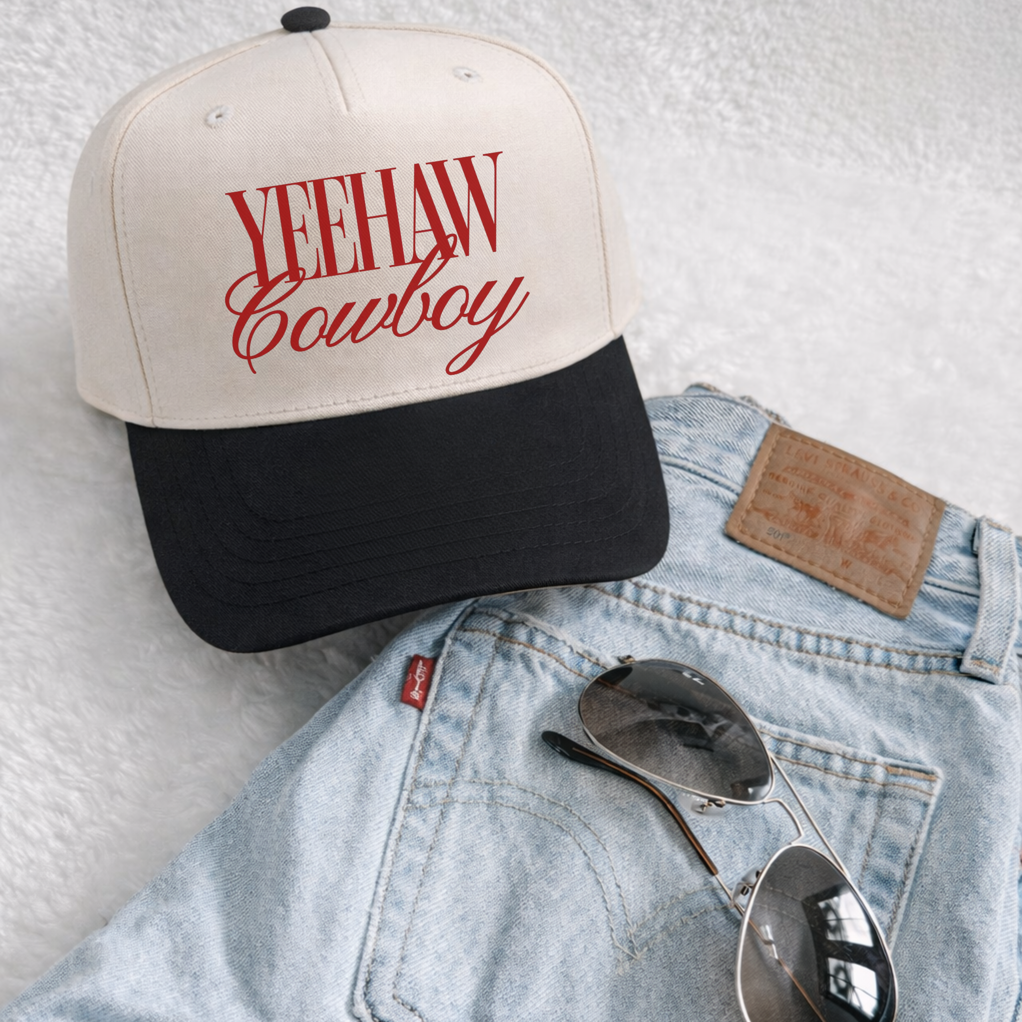 Yeehaw Cowboy Trucker Hat – Western Cowgirl Graphic Cap