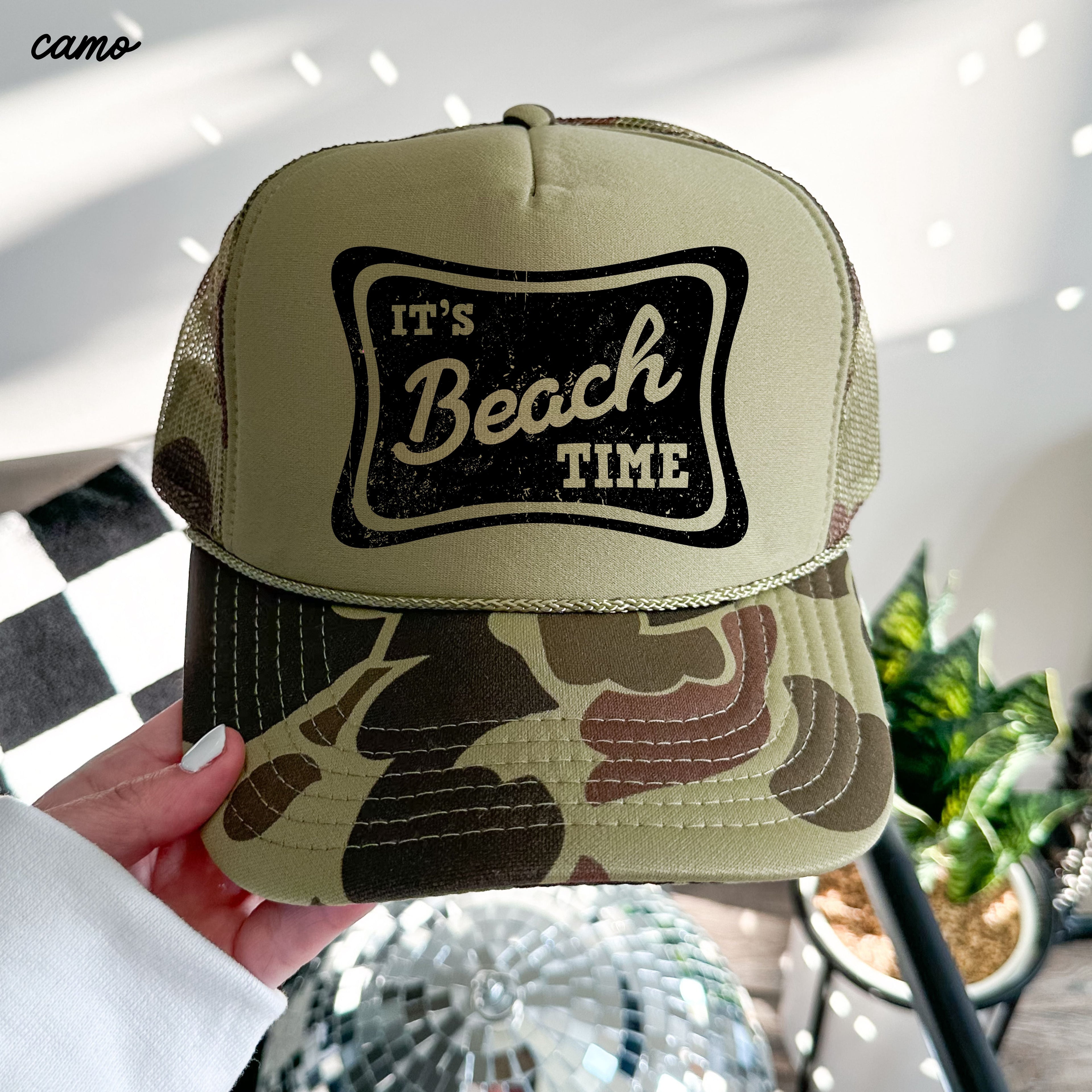 It's Beach Time Trucker Hat *9 COLORS