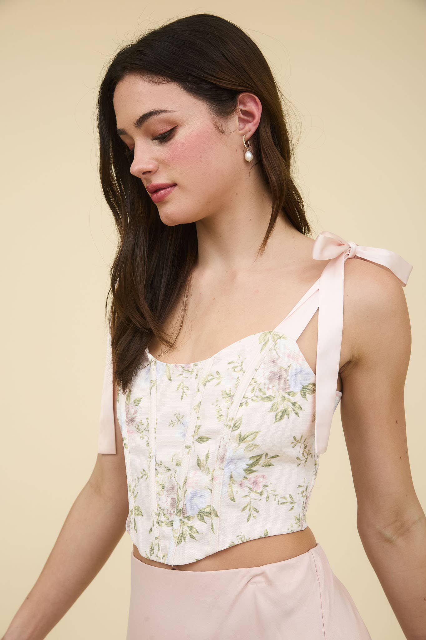 Isabella's Floral Corset Crop Top