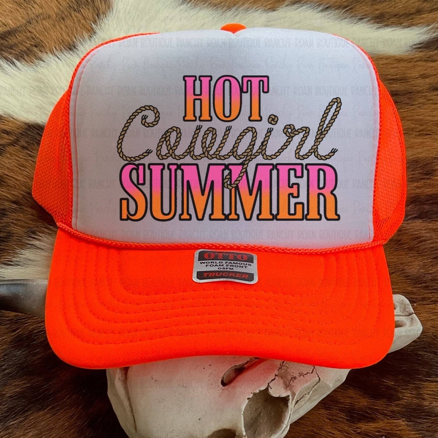 Hot Cowgirl Summer Trucker Hat – Western Mesh Snapback