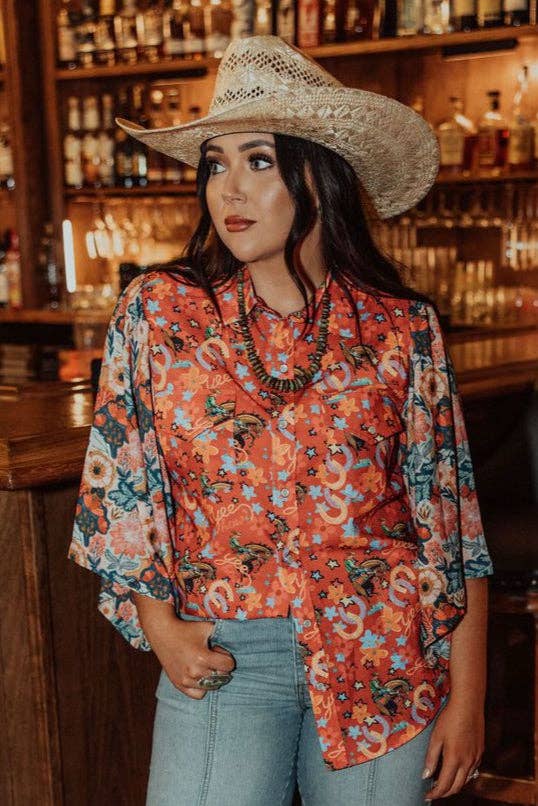 YeeHaw Red Blouse