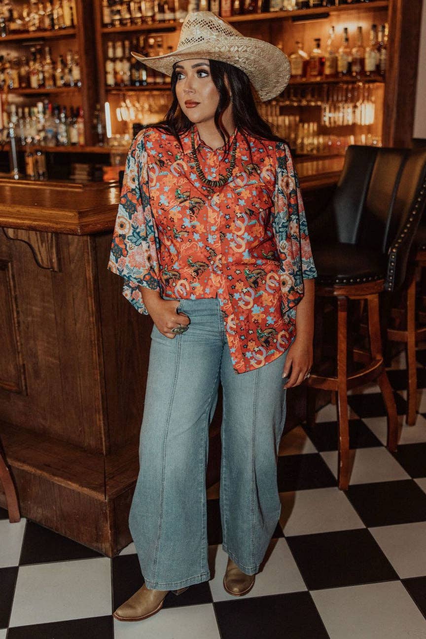 YeeHaw Red Blouse